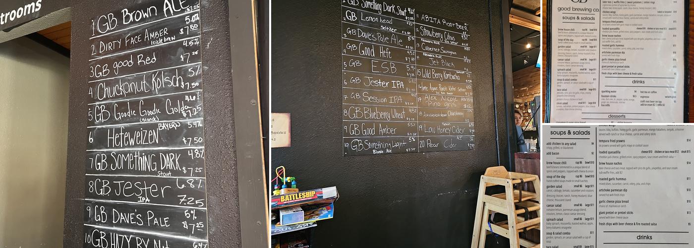 Good Brewing Sultan Menu