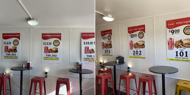 HWY 101 Burger Depoe Bay Menu