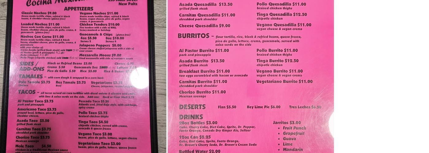 Smash Shack Menu