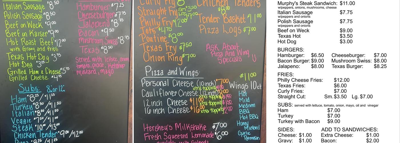 Murphy's at the West End Menu