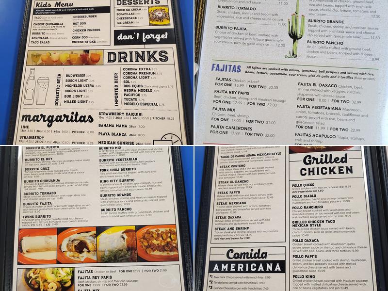 El Rey Papi's Menu