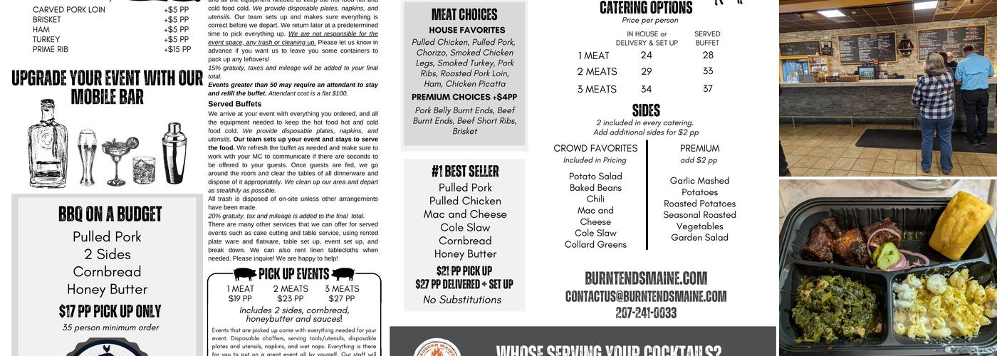 Burnt Ends Barbecue Menu