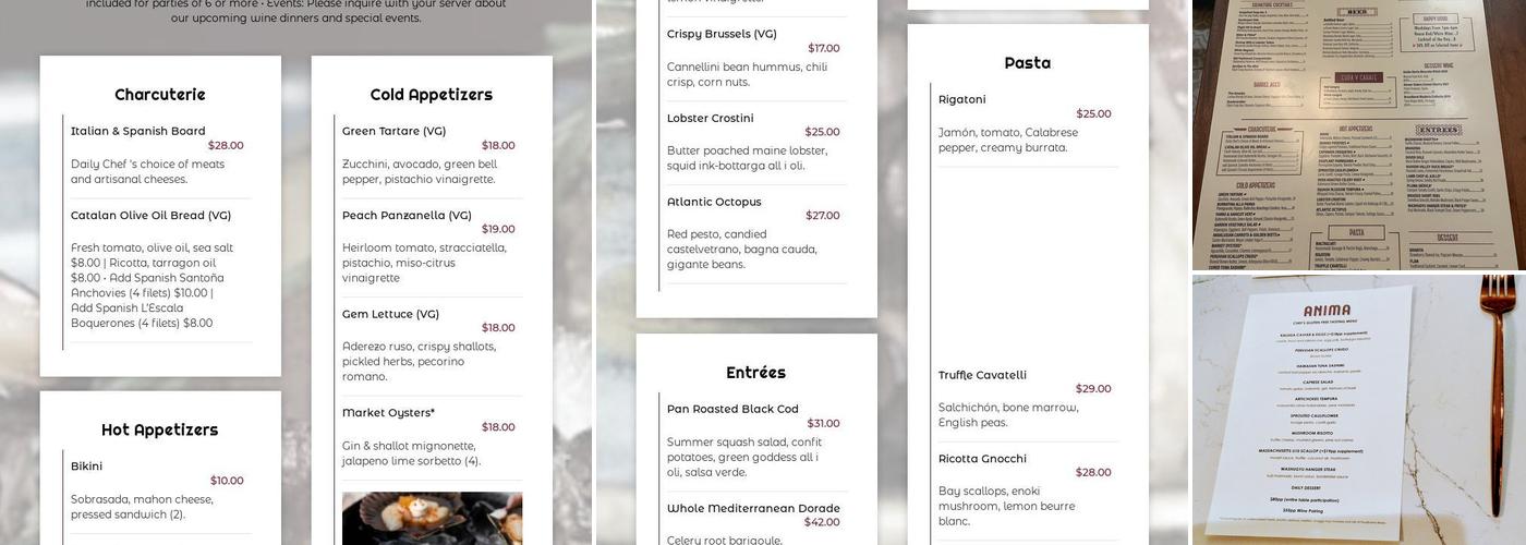 Anima by EDO Menu