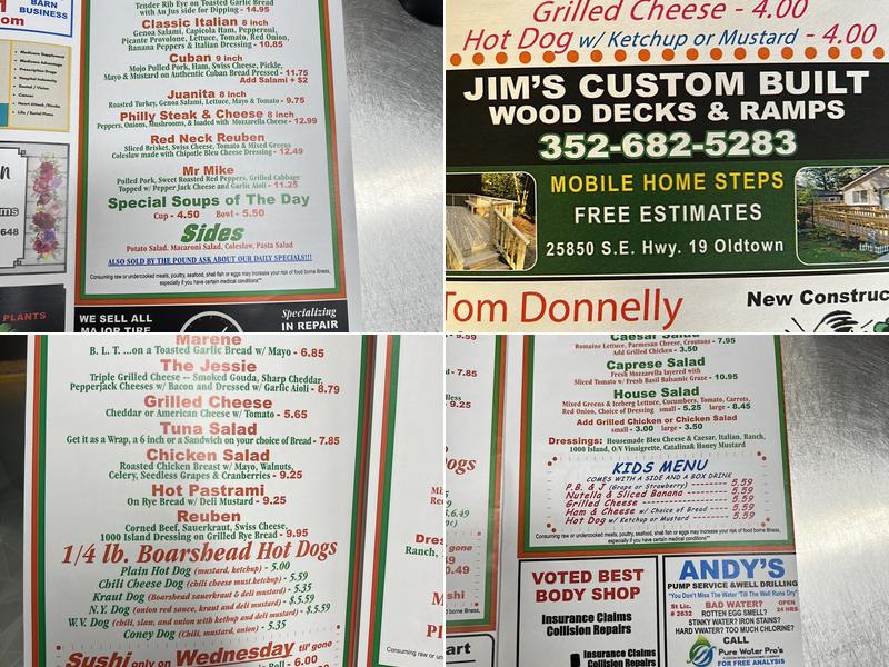 Deb's Deli Menu
