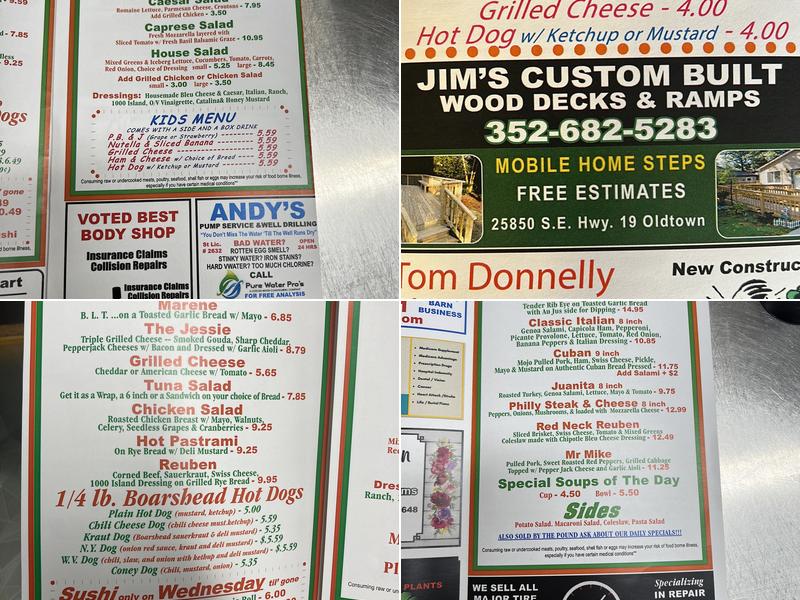 Deb's Deli Menu
