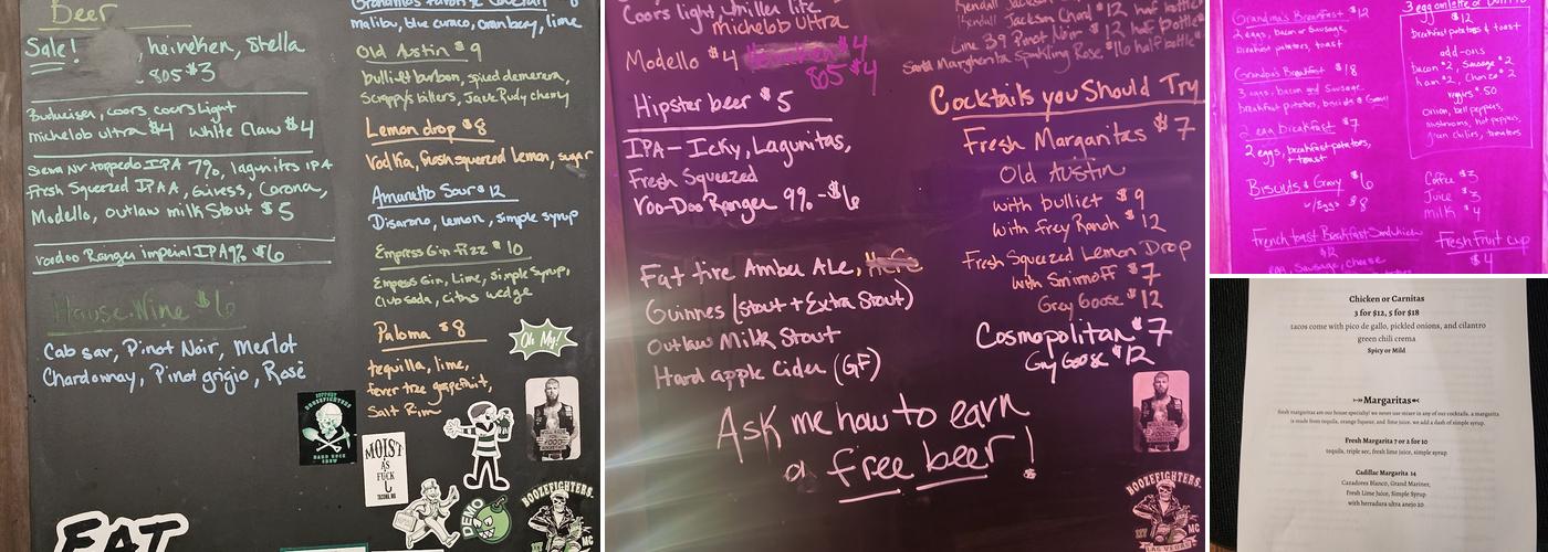Grandma’s Menu