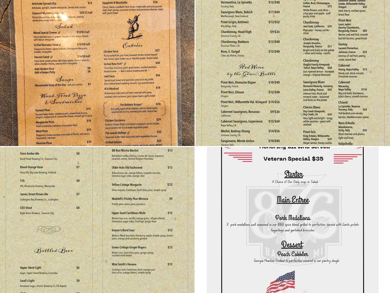 876 Baldwin Menu