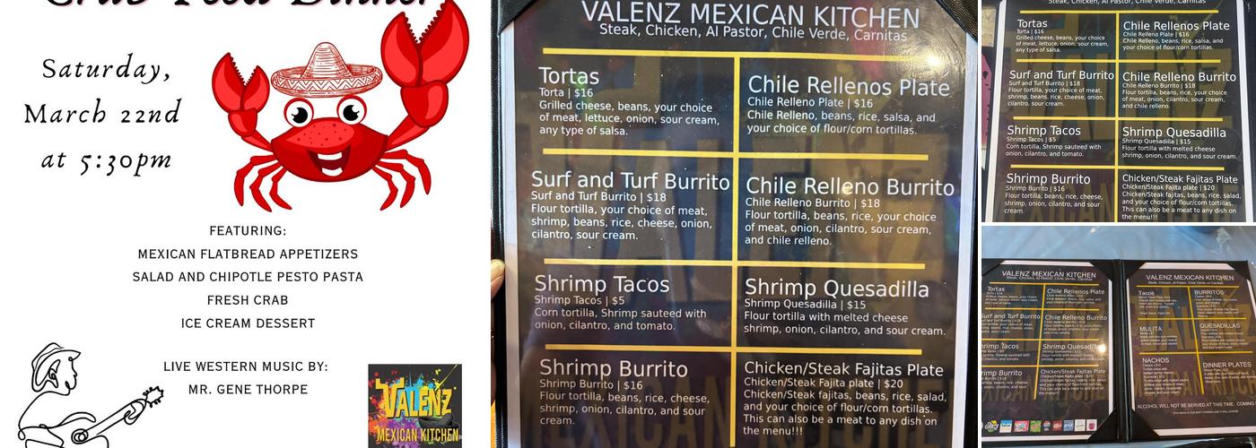 Valenz Mexican kitchen Menu
