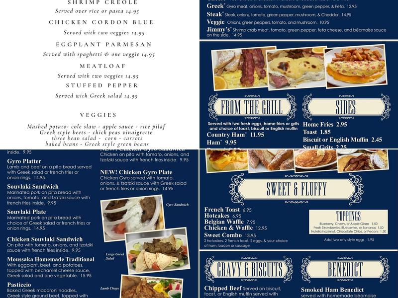 Jimmy The Greek Restaurant Menu