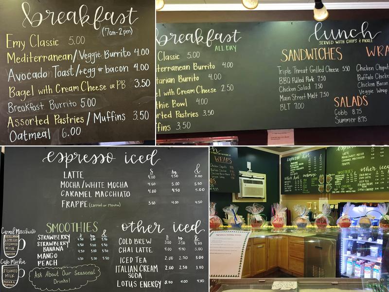 Emily's Brew Coffee Co. Menu