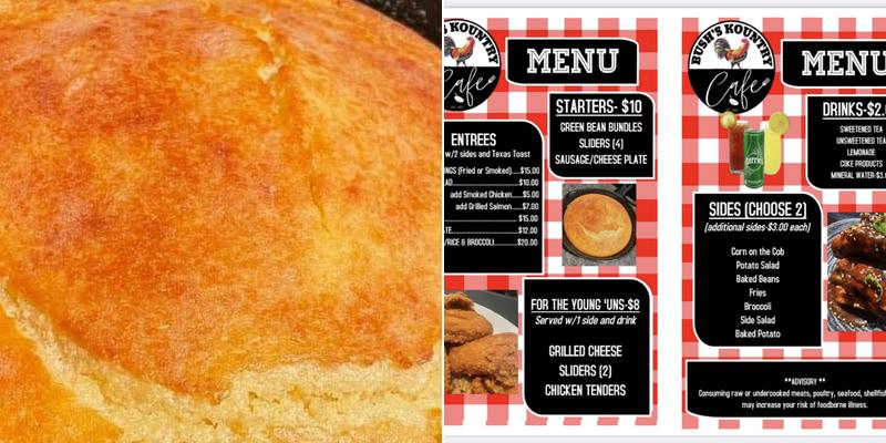 Bush’s Kountry Cafe Menu