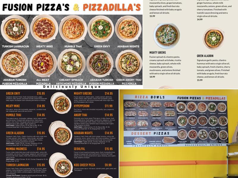 Pitsa Menu