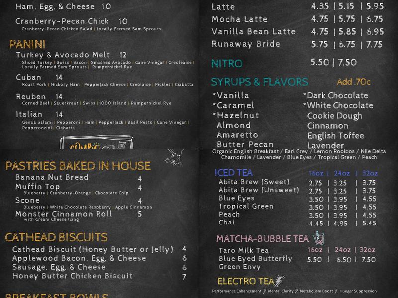 Abita Coffee Works - Copperstill Menu