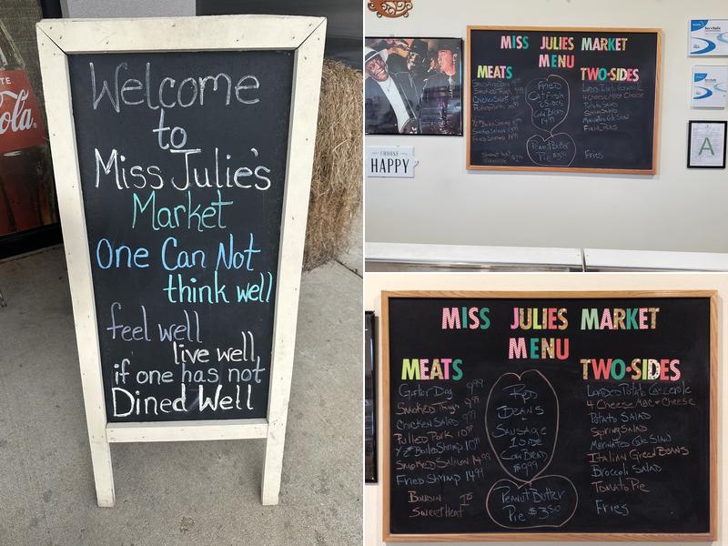 Miss Julie’s Market Menu