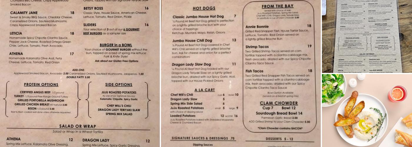 House of JuJu - Orofino Menu