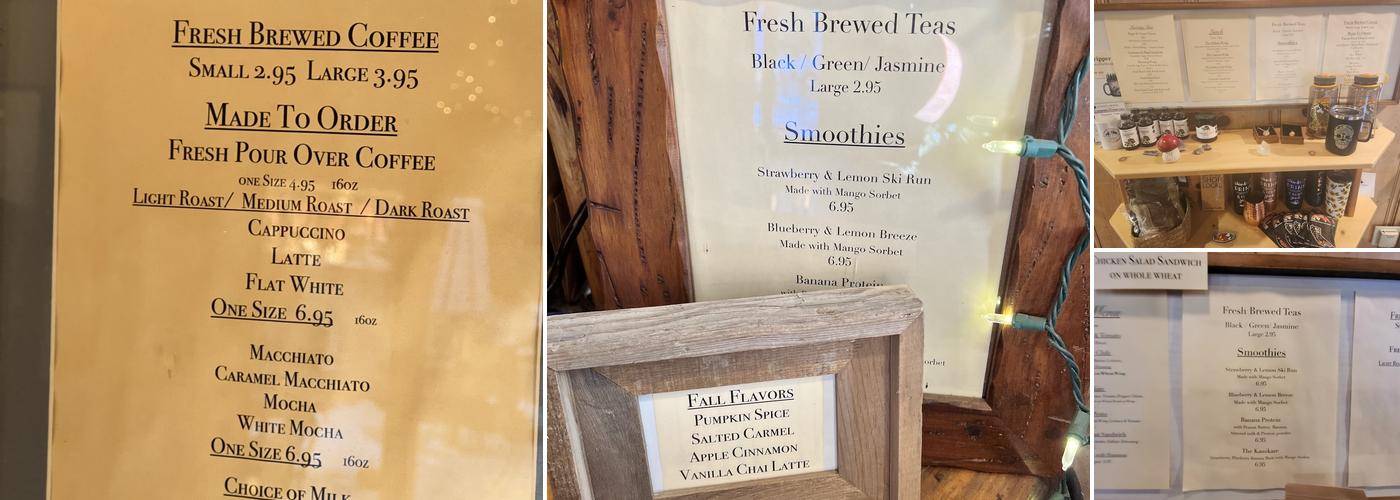 Mountain Tripper Cafe & Tea House Menu