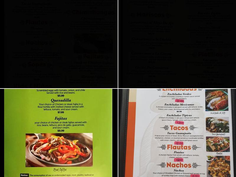 Mi Lindo Guanajuato Menu