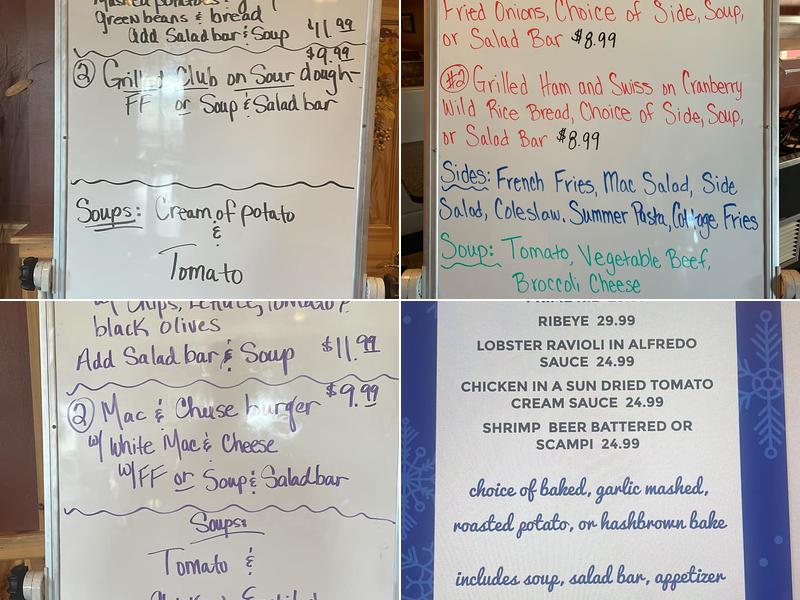Hastings landing Menu
