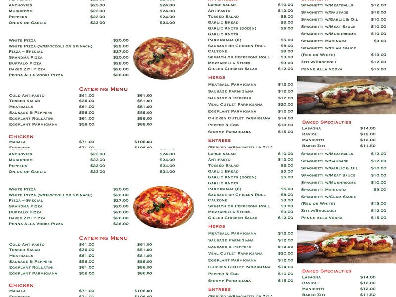 Scottio's Pizza Menu