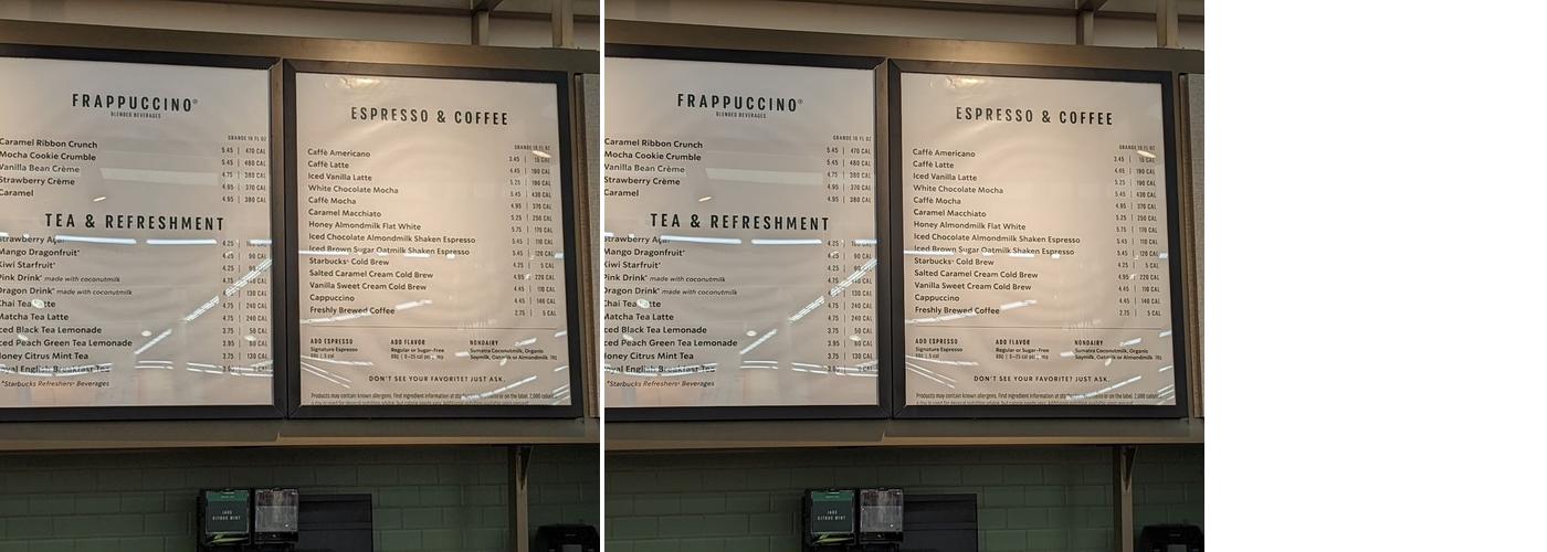 Starbucks Menu