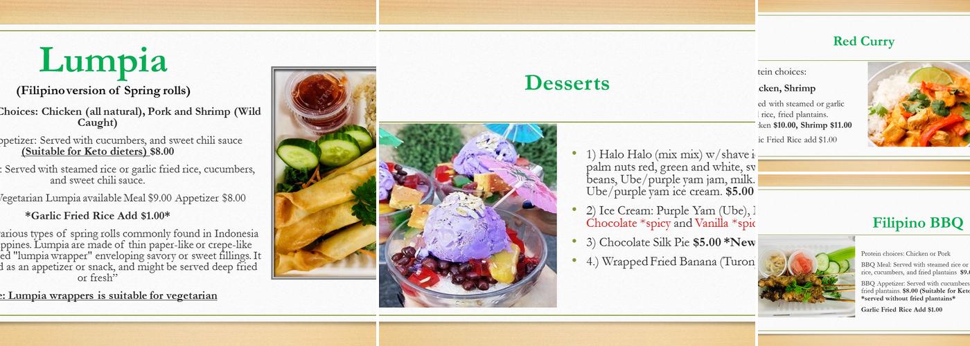 Mas-A-Wrap Menu