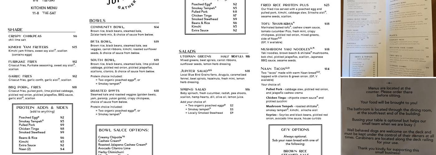 Jupiter Menu