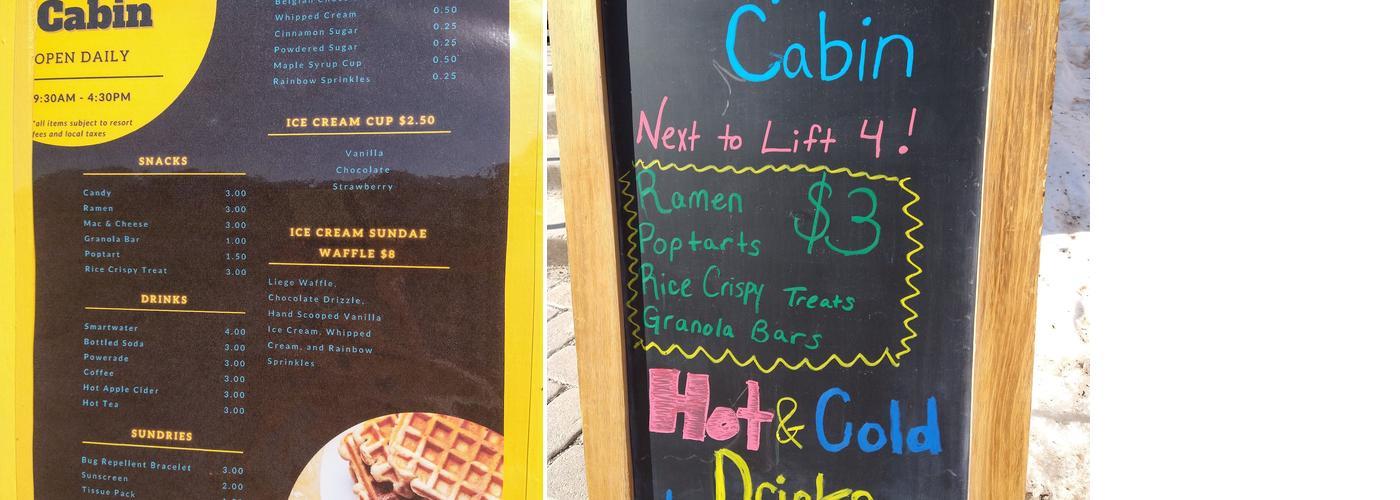 T’s Waffle Cabin Menu