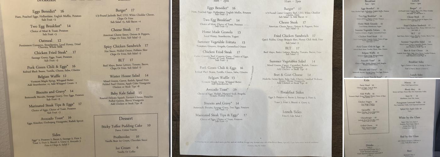 Graze Menu