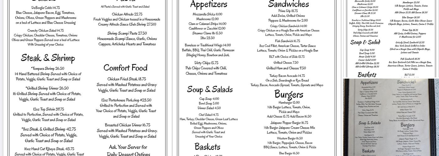 The Hideout Menu