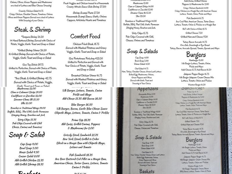 The Hideout Menu