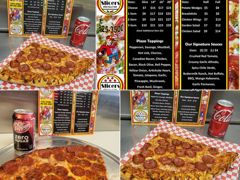 Slicer's Pizza Menu
