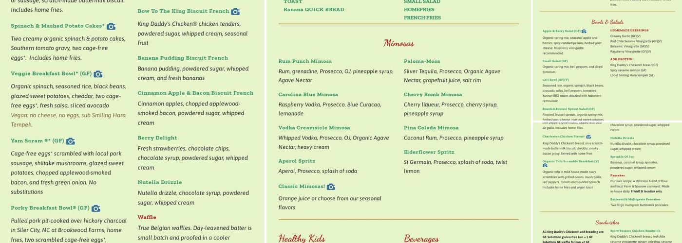 Early Girl Eatery Menu