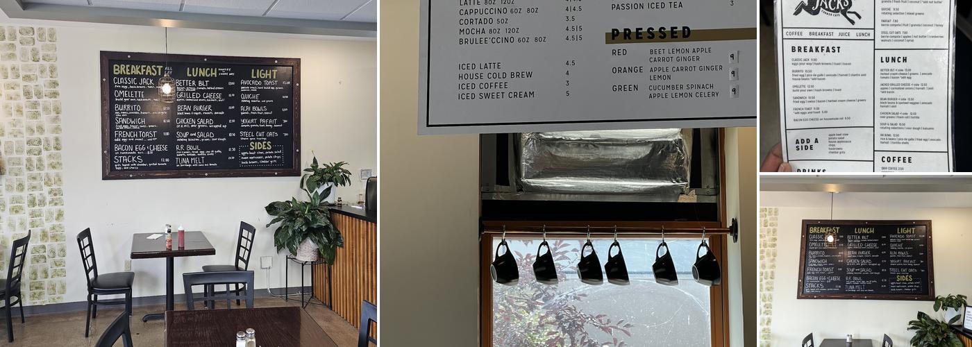 Jacks Corner Cafe Menu