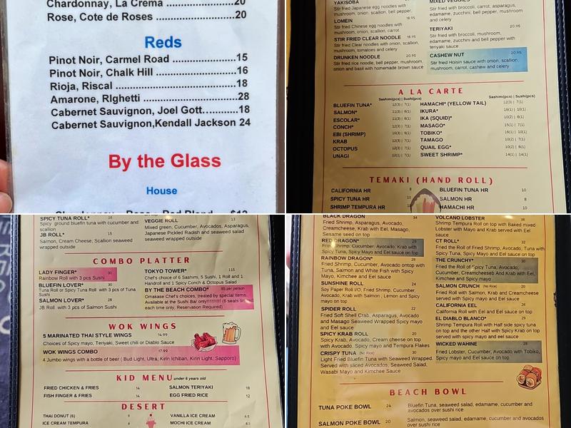 Wok by The Beach Menu