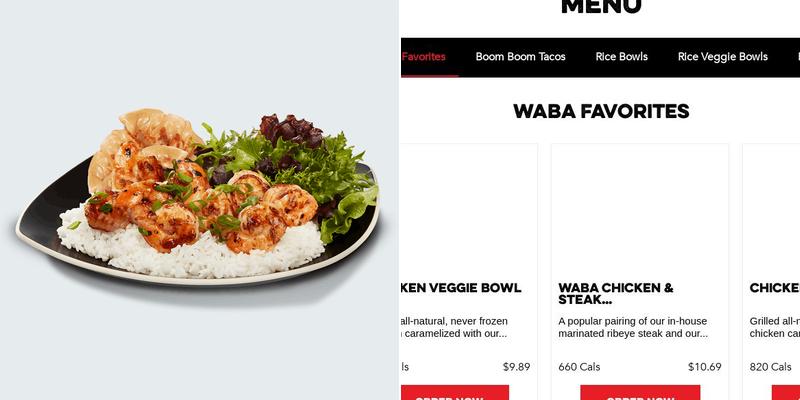 Waba grill Menu