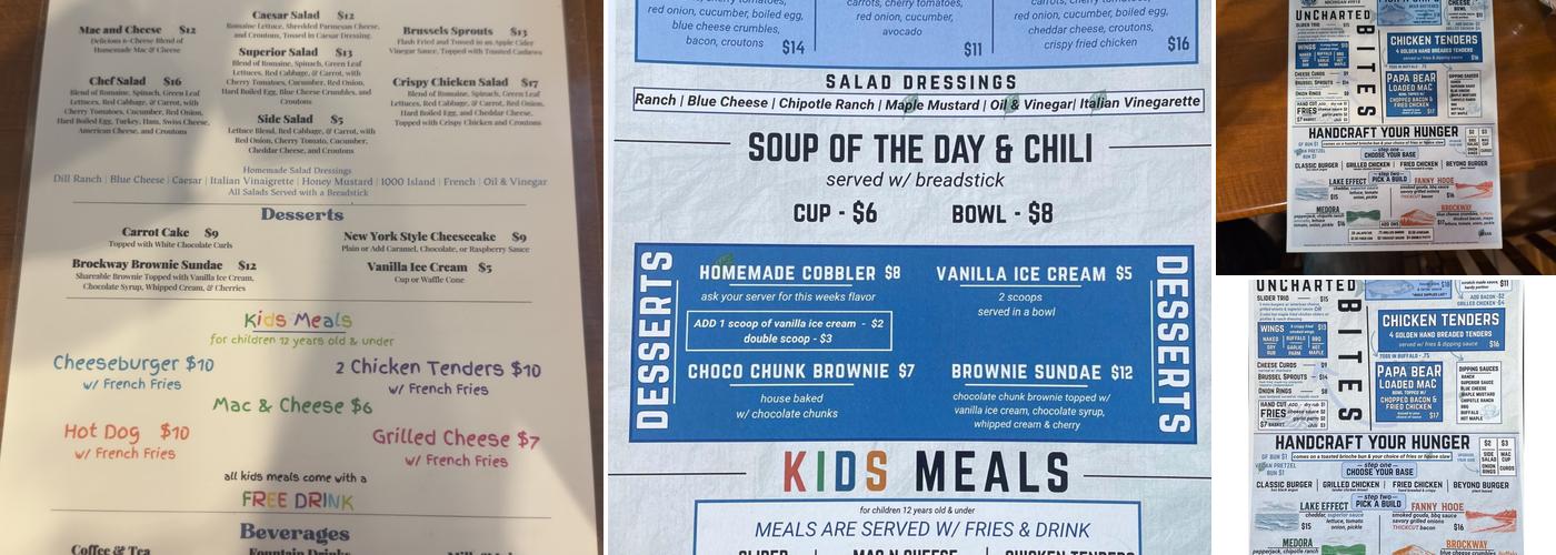 Lake Effect Bar and Grill Menu