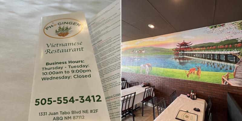 Pho Ginger 1331 Juan Tabo Blvd NE #2F, Albuquerque