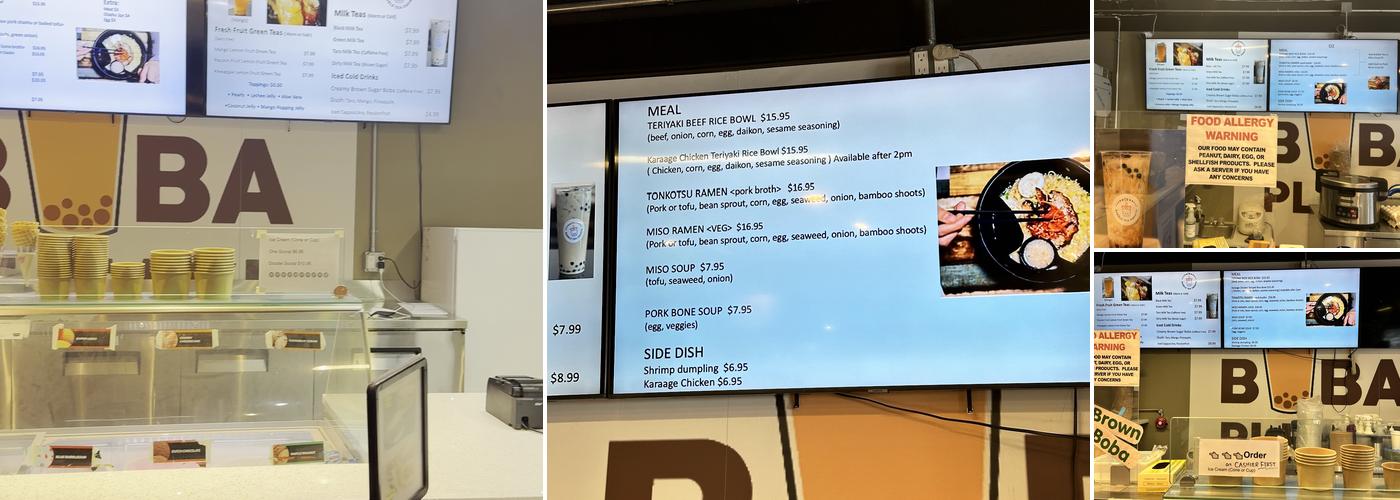 O2 Bubble Tea Obento Menu