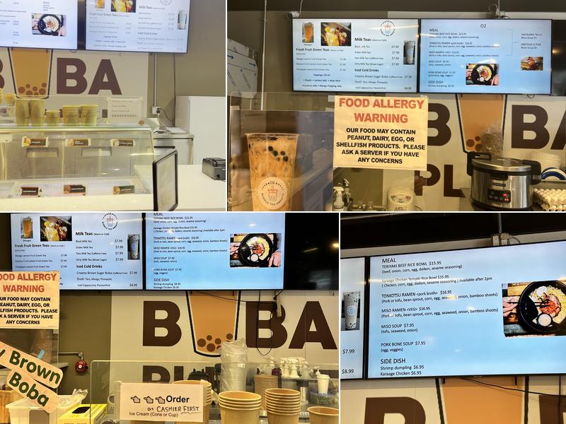 O2 Bubble Tea Obento Menu