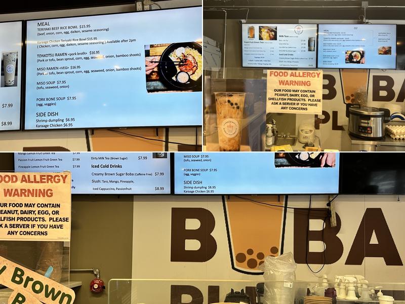 O2 Bubble Tea Obento Menu