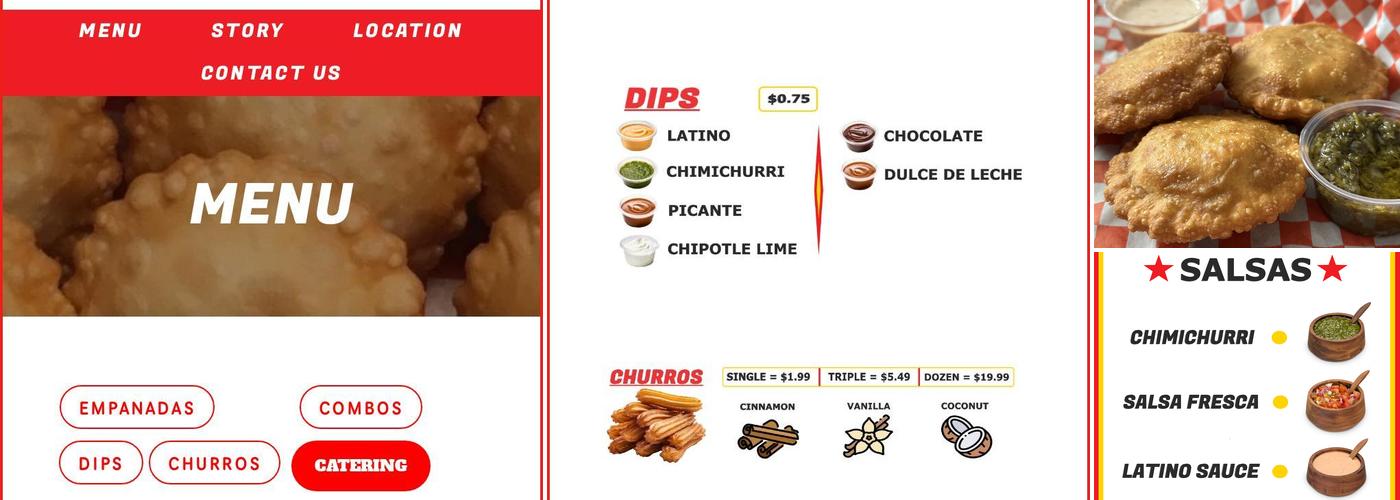 Latinito Empanadas Menu