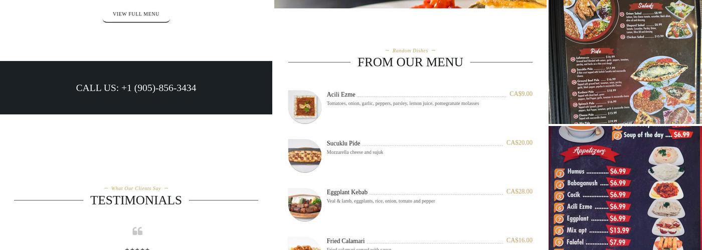 Pasha Kebab House Menu