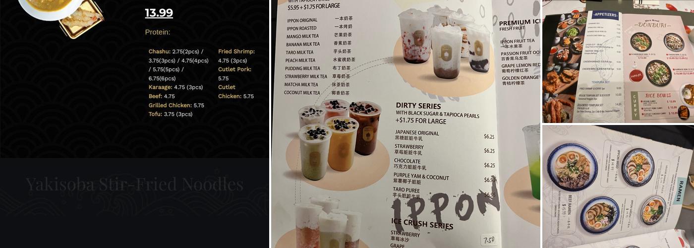 IPPON RAMEN NEWMARKET Menu