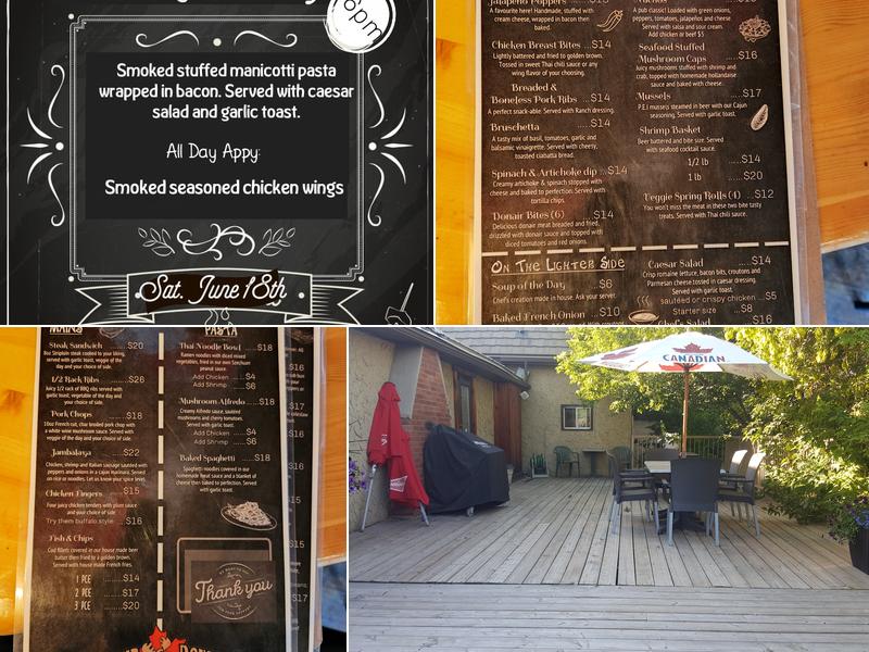 Swamp Donkeys Pub Menu