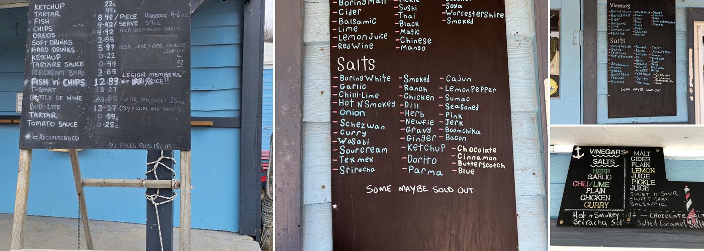 Goderich Harbour Restaurant Menu