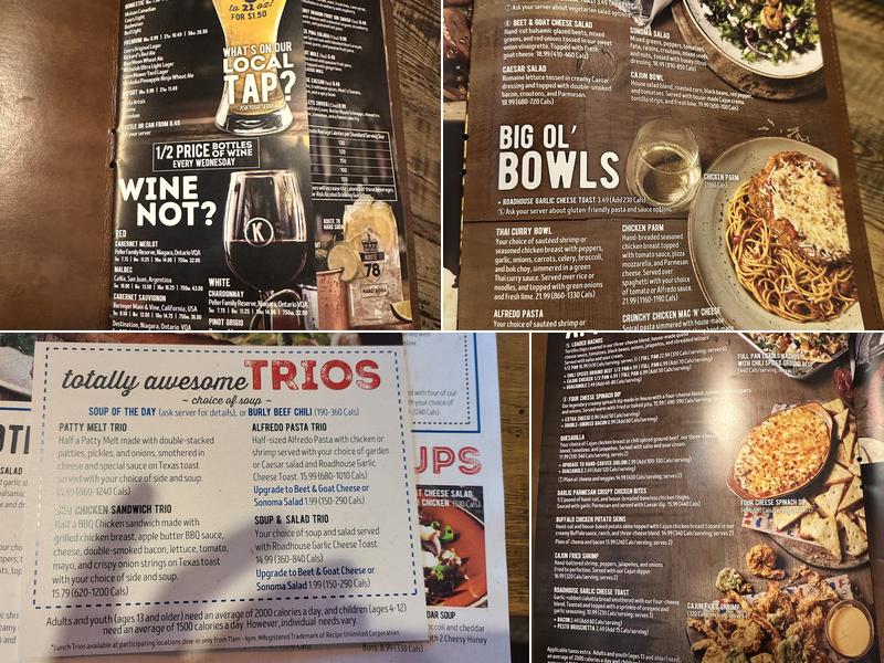 Kelseys Original Roadhouse Menu