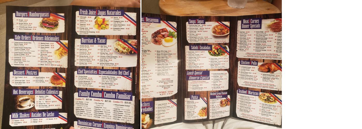 Sofrito Al Punto Menu