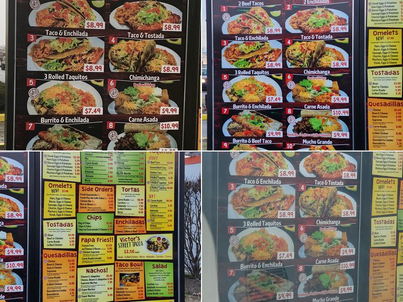 Victor's Taco Shop Menu
