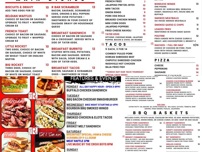 R Bar - Randolph Menu