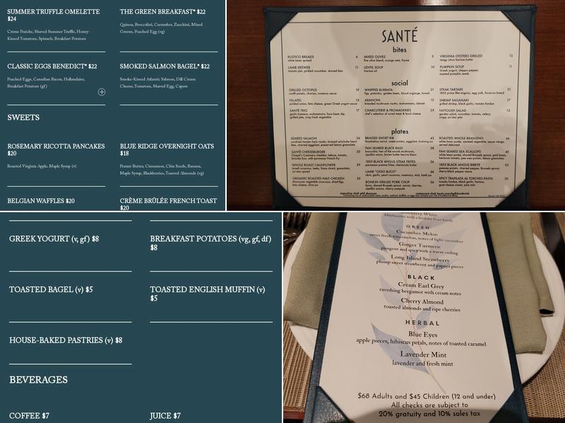 Sante Menu